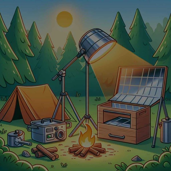 Comment utiliser un réflecteur de lumière pour une cuisson solaire efficace en camping?
