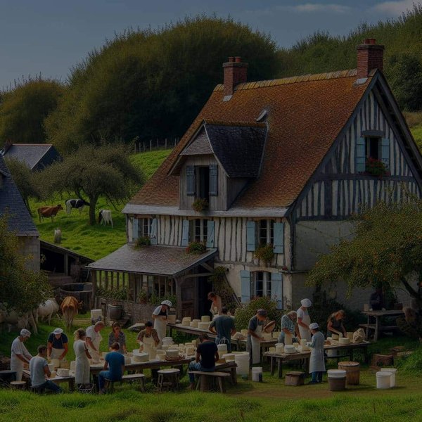 Quel gîte en Normandie offre une expérience culinaire avec ateliers de fabrication de camembert?